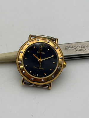 breil daxos quartz 25mm oak watch vintage