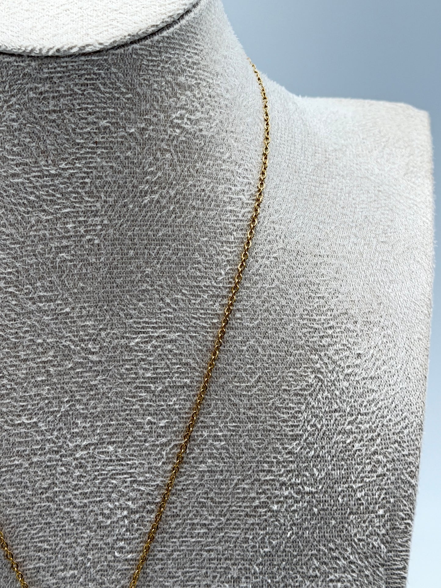 collana necklace acciaio aisi 316l gold plated