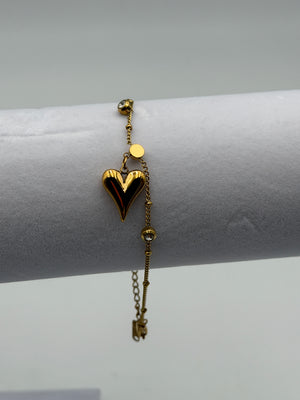 bracciale bracelet steel acciaio 316l gold plated