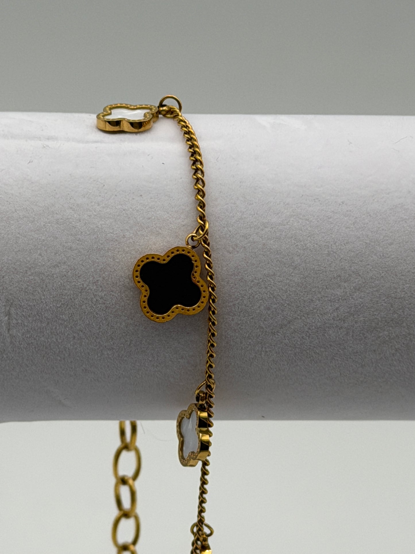 bracciale bracelet steel acciaio 316l gold plated