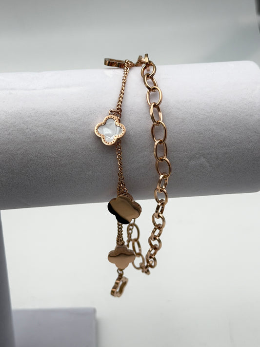 bracciale bracelet steel acciaio 316l gold plated