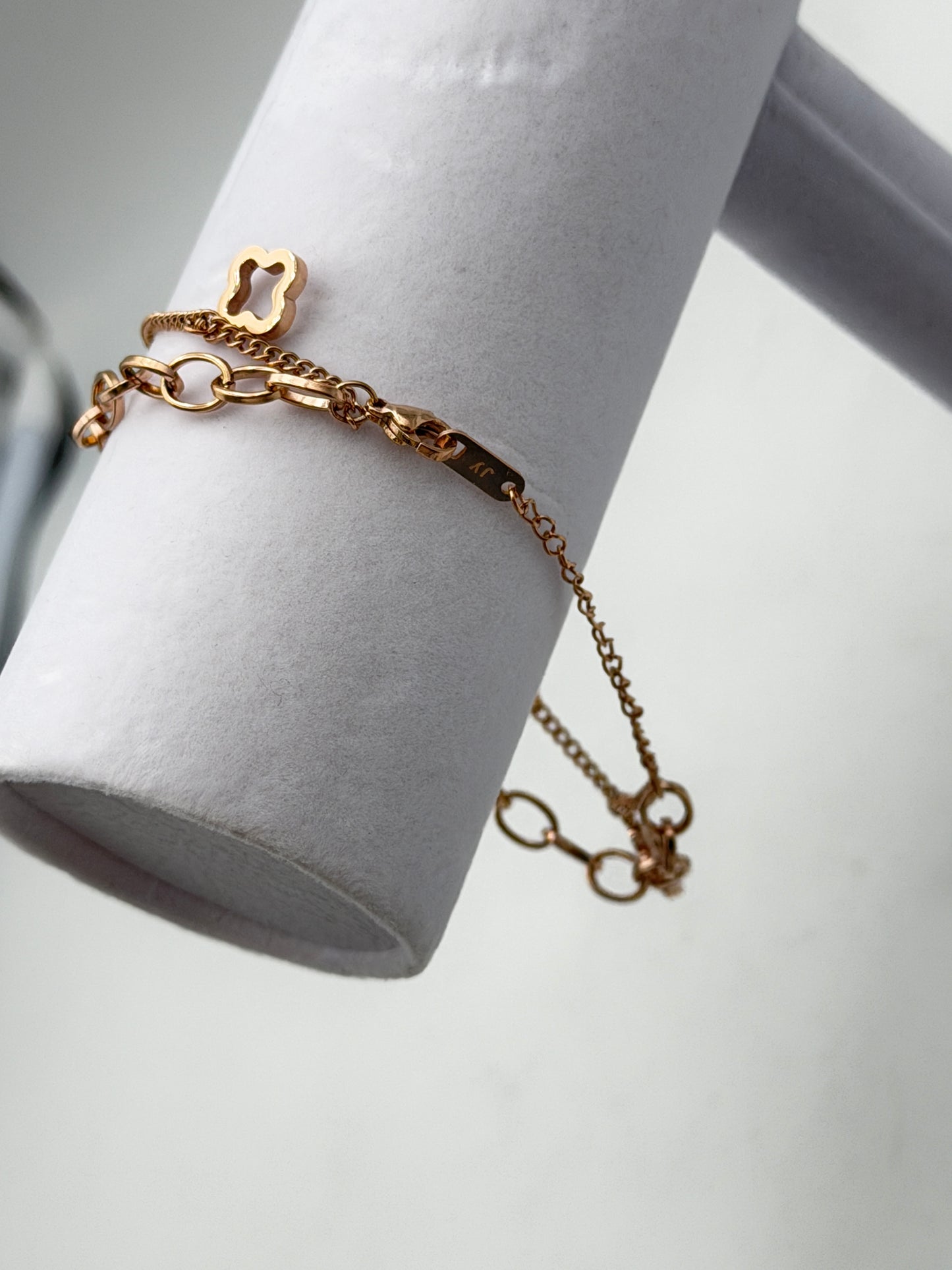 bracciale bracelet steel acciaio 316l gold plated