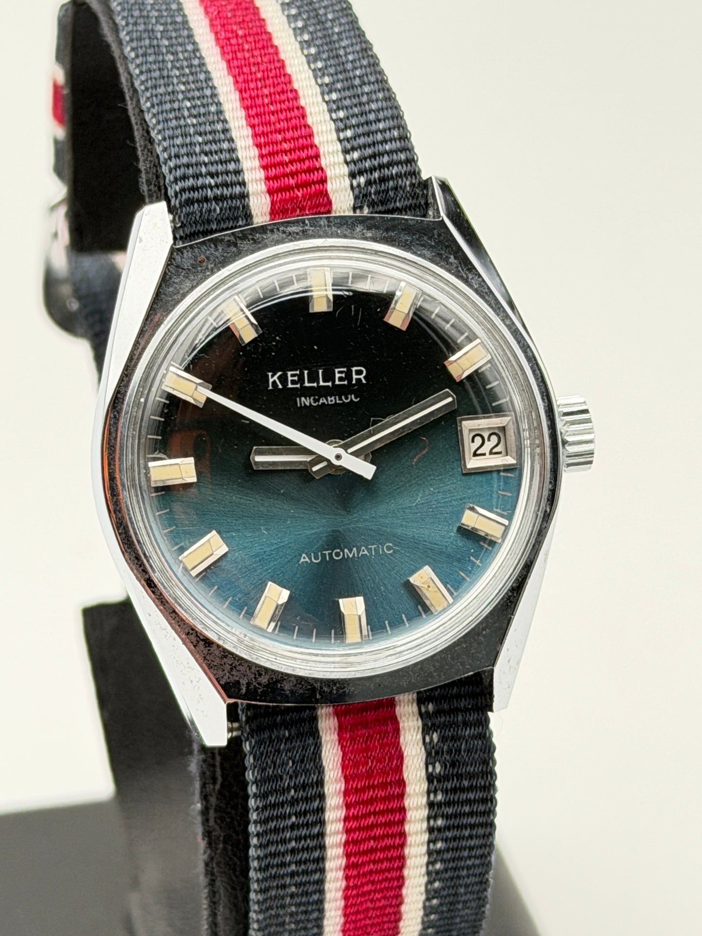 keller automatic NOS vintage 70s watch swiss made 33mm