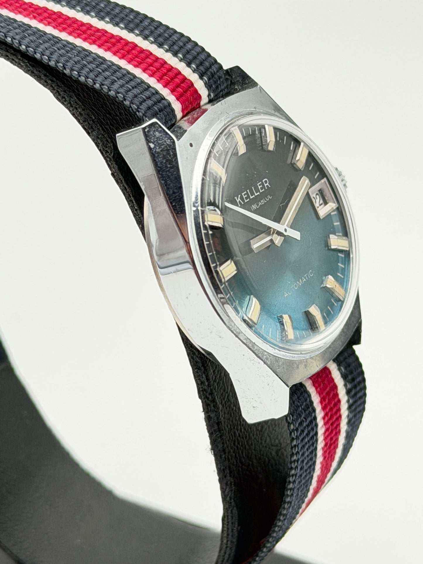 keller automatic NOS vintage 70s watch swiss made 33mm