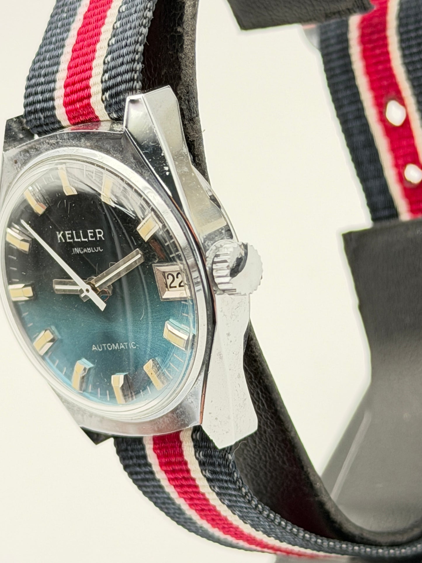 keller automatic NOS vintage 70s watch swiss made 33mm