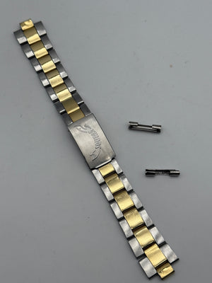 squale 17mm acc-oro acier gold plated bracciale bracelet steel rare