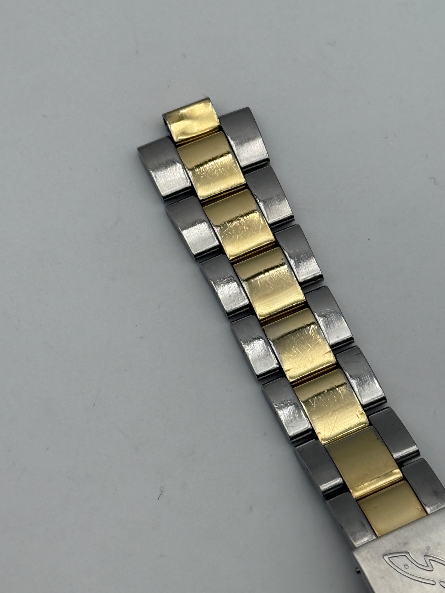 squale 17mm acc-oro acier gold plated bracciale bracelet steel rare