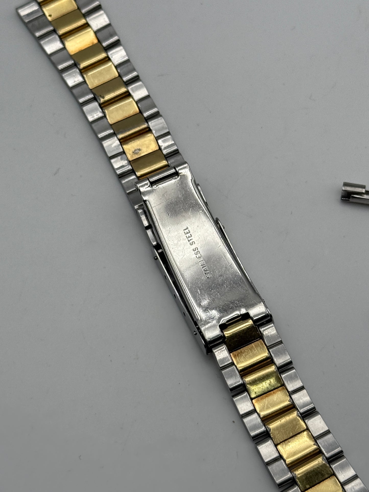 squale 17mm acc-oro acier gold plated bracciale bracelet steel rare