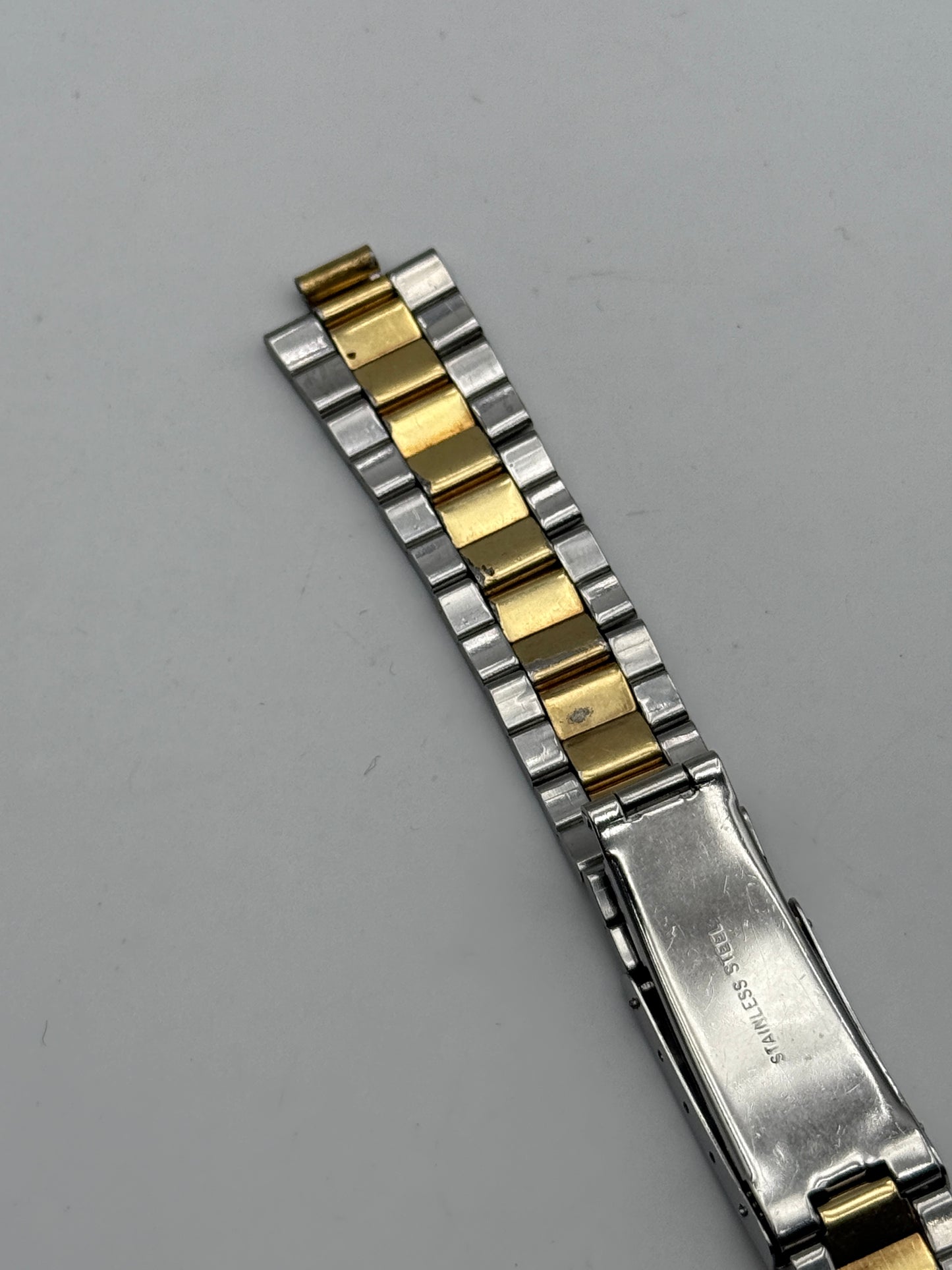 squale 17mm acc-oro acier gold plated bracciale bracelet steel rare