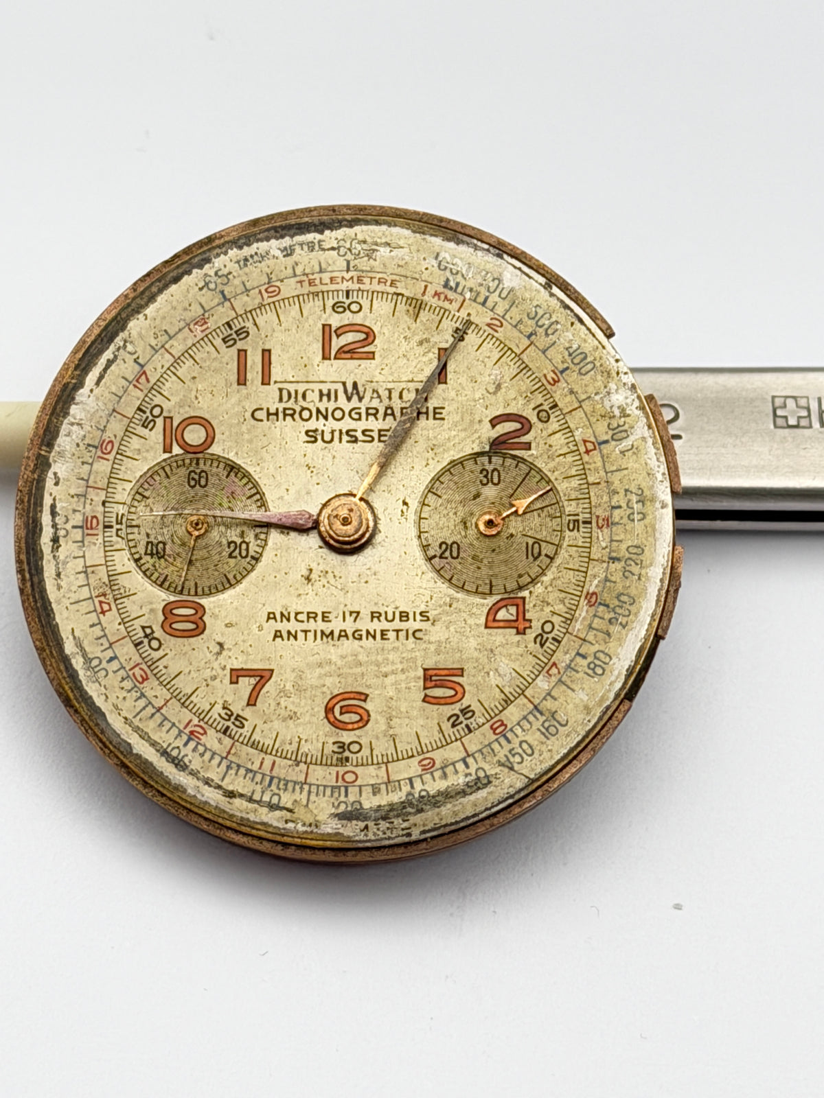 chrongrpahe suisse landeron 48 chronograph movement movimento