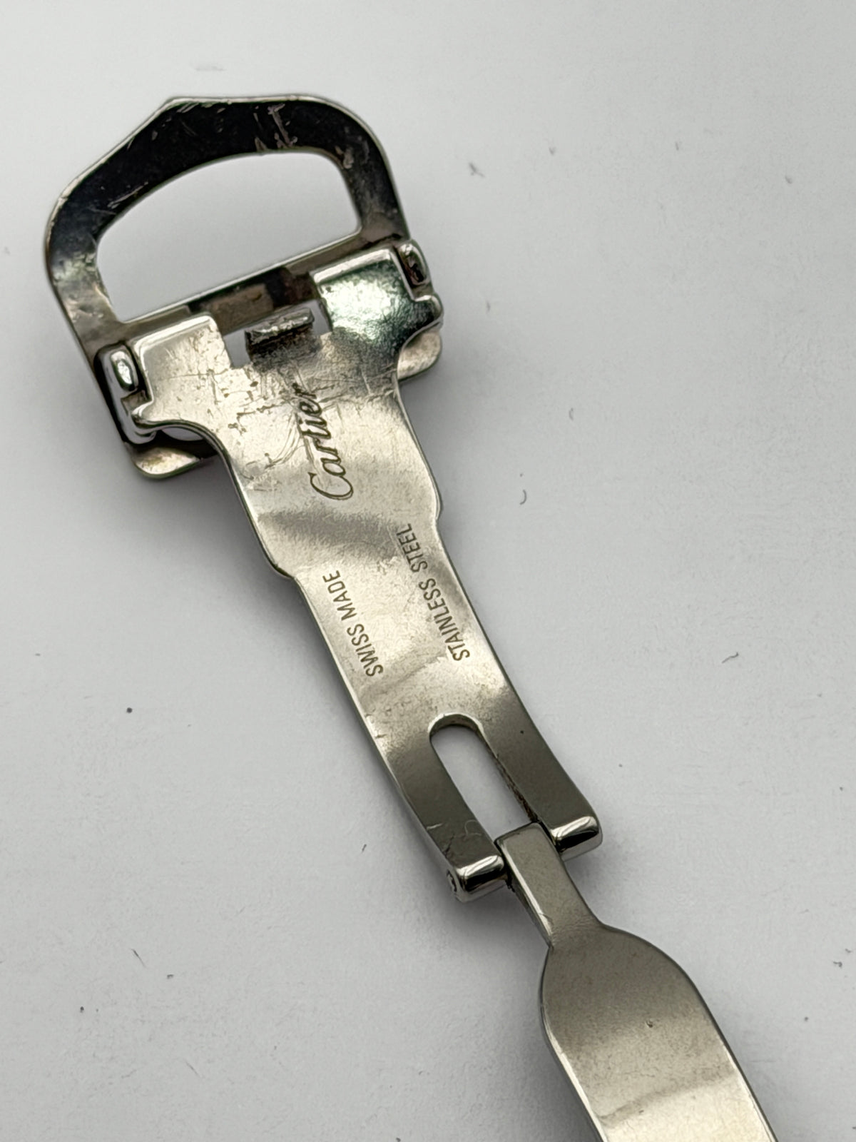cartier deployante fibbia buckle 14mm steel