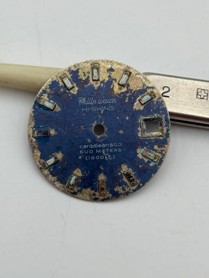 philip watch caribbean hi swing 500 eta 27mm dial quadrante vintage
