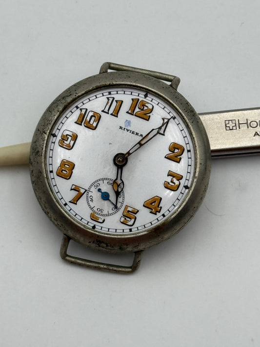 riviera military fixed loops vintage watch 35mm