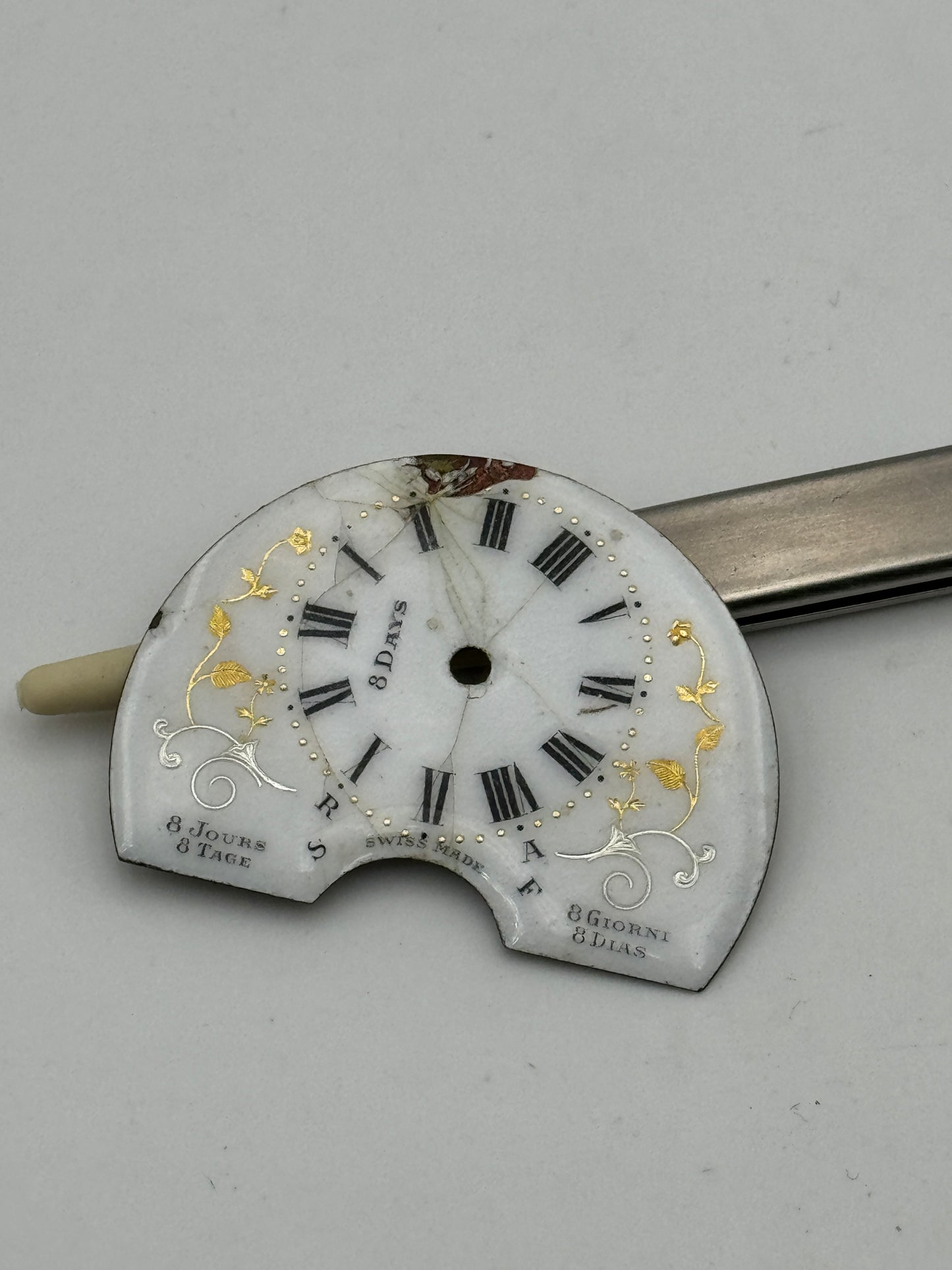 Hebdomas quadrante dial porcelain pocket watch