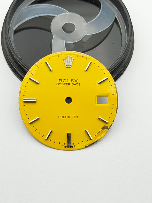 rolex 6694 yellow dial quadrante precision oyster date