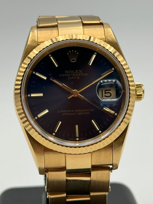 Rolex Oyster Perpetual Date 15238 full gold