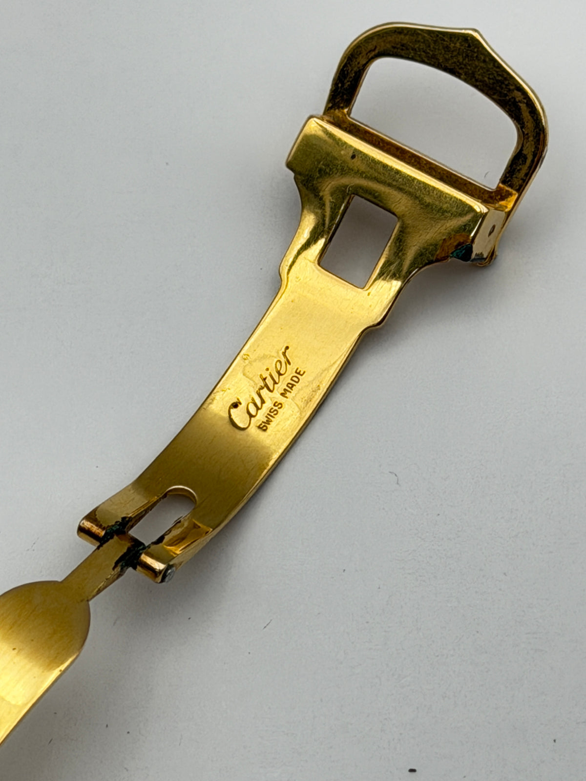 cartier deplo 14mm fibbia buckle gold plated