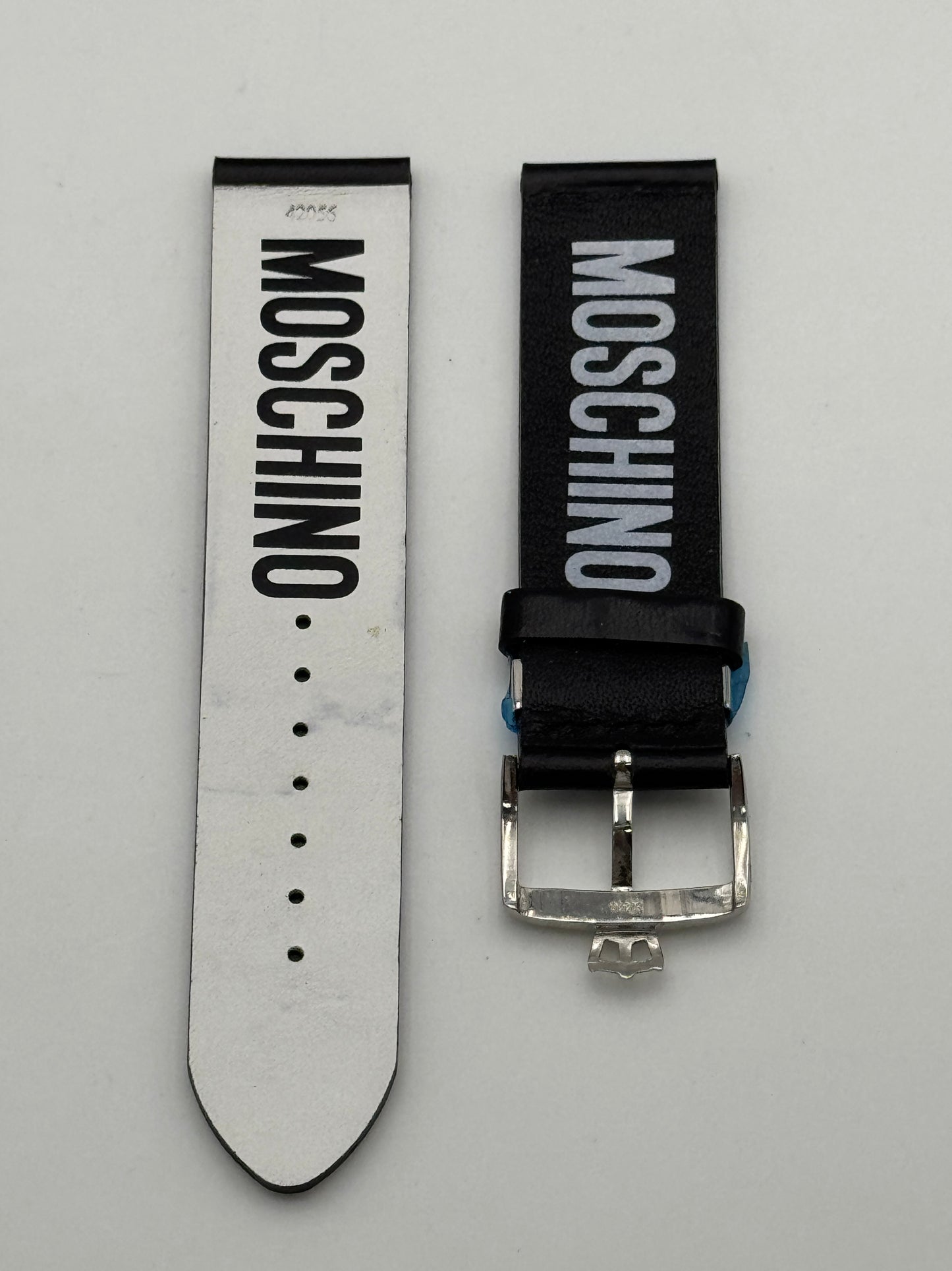 moschino cinturino strap leather pelle black 20mm