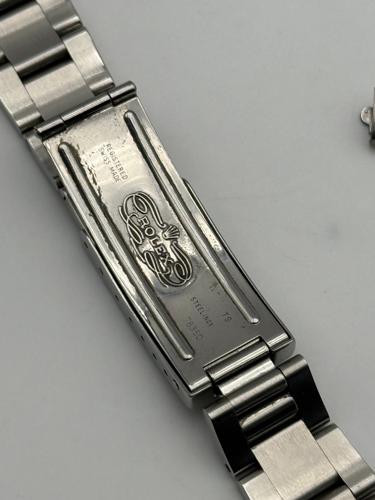 rolex 78350 19mm date T9 endlink 557B bracciale bracelet steel